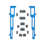 R AND M SPECIALTIES 1101B Spark Plug Wire Loom SBC Blue