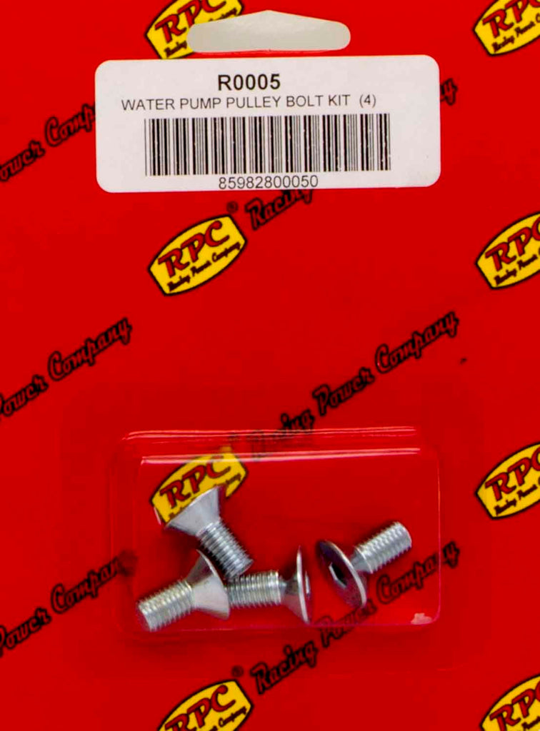 RACING POWER CO-PACKAGED R0005 Bolt Kit For SBC/BBC Alum LWP Pulley 4pk