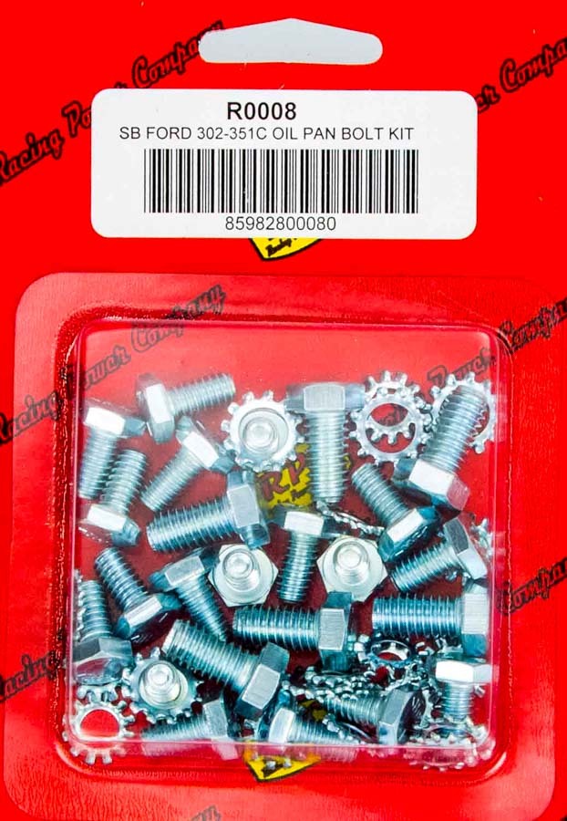 RACING POWER CO-PACKAGED R0008 SBF Oil Pan Bolt Kit