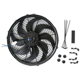 RACING POWER CO-PACKAGED R1014 14In Electric Cooling F an 12V Curved Blades
