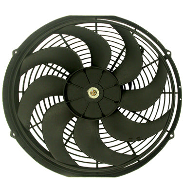 RACING POWER CO-PACKAGED R1016 16In Universal Cooling Fan W/Curved Blades 12V