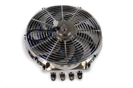 RACING POWER CO-PACKAGED R1205 RACING POWER CO-PACKAGED 14-inch Electric Cooling Fan with Curved Blades, 1750 CFM, 12V - Push/Pull Configuration