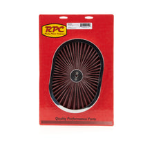 Load image into Gallery viewer, RACING POWER CO-PACKAGED R2215T 12in Super Flow Oval Air Cleaner Red Mesh