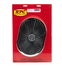 Load image into Gallery viewer, RACING POWER CO-PACKAGED R2216T 12in Super Flow Oval Air Cleaner Black Mesh