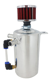 RACING POWER CO-PACKAGED R2505 Fabricated Alum Oil Catc h Tank Breather 1.0 Pint