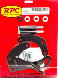 RACING POWER CO-PACKAGED R3815 SBC Saginaw Power Steer Bracket Swp Black
