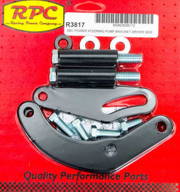 RACING POWER CO-PACKAGED R3817 BBC Saginaw Power Steer Bracket Swp Black