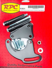 Load image into Gallery viewer, RACING POWER CO-PACKAGED R3831 SBC Saginaw Power Steer Bracket Lwp Black