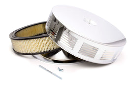 RACING POWER CO-PACKAGED R4195 14x3 Louvered Drop Base A/C Chrome