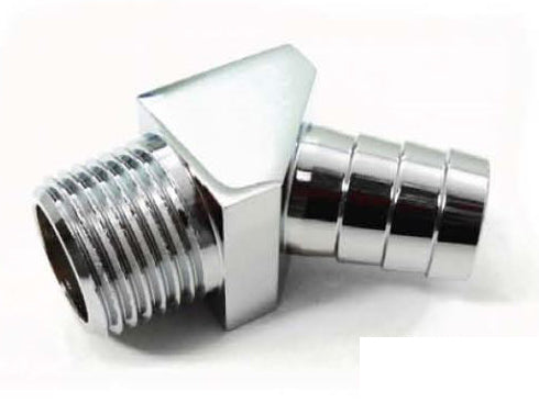 RACING POWER CO-PACKAGED R4528 Aluminum 45 Degree Fitti ng 1/2In NPT 5/8In Barbs