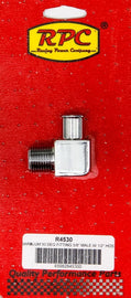 RACING POWER CO-PACKAGED R4530 90 Degree Alum Fitting 5/8 x 1/2 Chrome