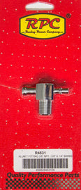 RACING POWER CO-PACKAGED R4531 T Fitting 1/2in Aluminum Chrome