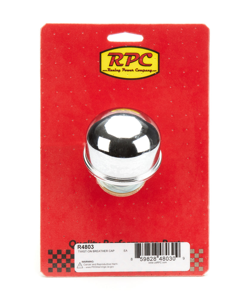 RACING POWER CO-PACKAGED R4803 Twist-On Breather Cap Each