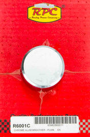 RACING POWER CO-PACKAGED R6001C Alum Plain Push In Breather Chrome