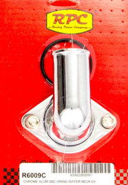 RACING POWER CO-PACKAGED R6009C 66-75 Chevy V8 Alum 90 Deg Water Neck Chrome