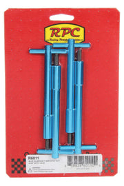 RACING POWER CO-PACKAGED R6011 Blue Aluminum T-Bar Wing Nut 4-3/4In With 1/4-20