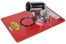 RACING POWER CO-PACKAGED R6015C Chrome Aluminum SB Chevy Water Neck 15Deg