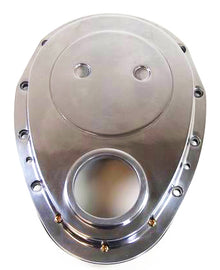 RACING POWER CO-PACKAGED R6043 2-Pc Timing Chain Cover SB Chevy Polished Alum