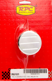 RACING POWER CO-PACKAGED R6101 Alum Ball Milled Push In Breather Polished