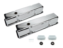 Load image into Gallery viewer, RACING POWER CO-PACKAGED R6130C SBC Aluminum Valve Cover Chrome Ball Milled Pair