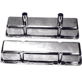 RACING POWER CO-PACKAGED R6140 Polished Alum SB Chevy Circle Track Valve Cover