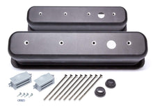 Load image into Gallery viewer, RACING POWER CO-PACKAGED R6146-1BK Black Aluminum SBC Valve Covers Center Bolt