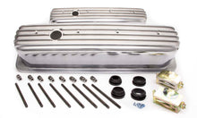 Load image into Gallery viewer, RACING POWER CO-PACKAGED R6191 SBC Alum Finned Tall Center Bolt V/C Polished