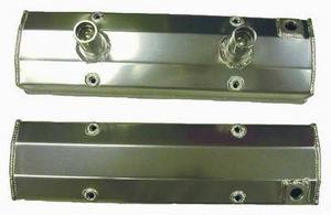 RACING POWER CO-PACKAGED R6240 Fabricated SB Chevy Circ le Track Valve Covers Pr