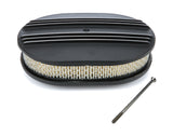 RACING POWER CO-PACKAGED R6313BK Air Filter 12X2 Oval Aluminum Finned Black