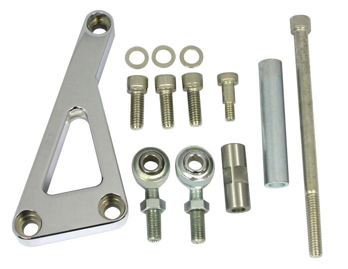 RACING POWER CO-PACKAGED R6402 Chrome Alum SB Chevy Alternator Bracket Lwp