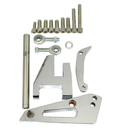 RACING POWER CO-PACKAGED R6405 Chrome Alum SB Chevy Alternator Bracket Swp