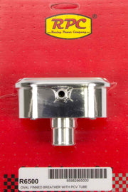 RACING POWER CO-PACKAGED R6500 Alum Finned PCV Breather Polished