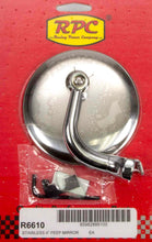 Load image into Gallery viewer, RACING POWER CO-PACKAGED R6610 Stainless Peep Mirror w/Short Arm 4in