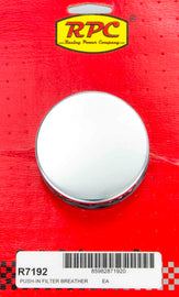 RACING POWER CO-PACKAGED R7192 Chrome Push In Breather w/o Shield 2in Tall Each