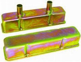 RACING POWER CO-PACKAGED R7215Z Zinc SB Chevy Circle Track Valve Cover Pair