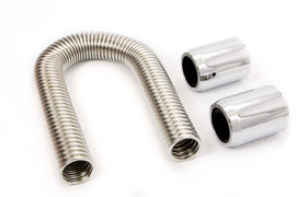 RACING POWER CO-PACKAGED R7302 12in Stainless Hose Kit w/Chrome ends