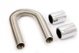 RACING POWER CO-PACKAGED R7305 24in Stainless Hose Kit w/Chrome Ends