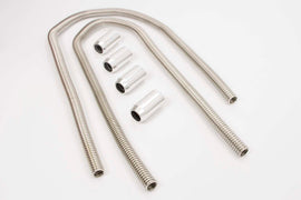 RACING POWER CO-PACKAGED R7313 2-44in Stainless Heater Hose Kit w/Polished Ends