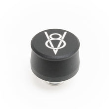 Load image into Gallery viewer, RACING POWER CO-PACKAGED R8206 Valve Cover Breather V8 Logo Black Each