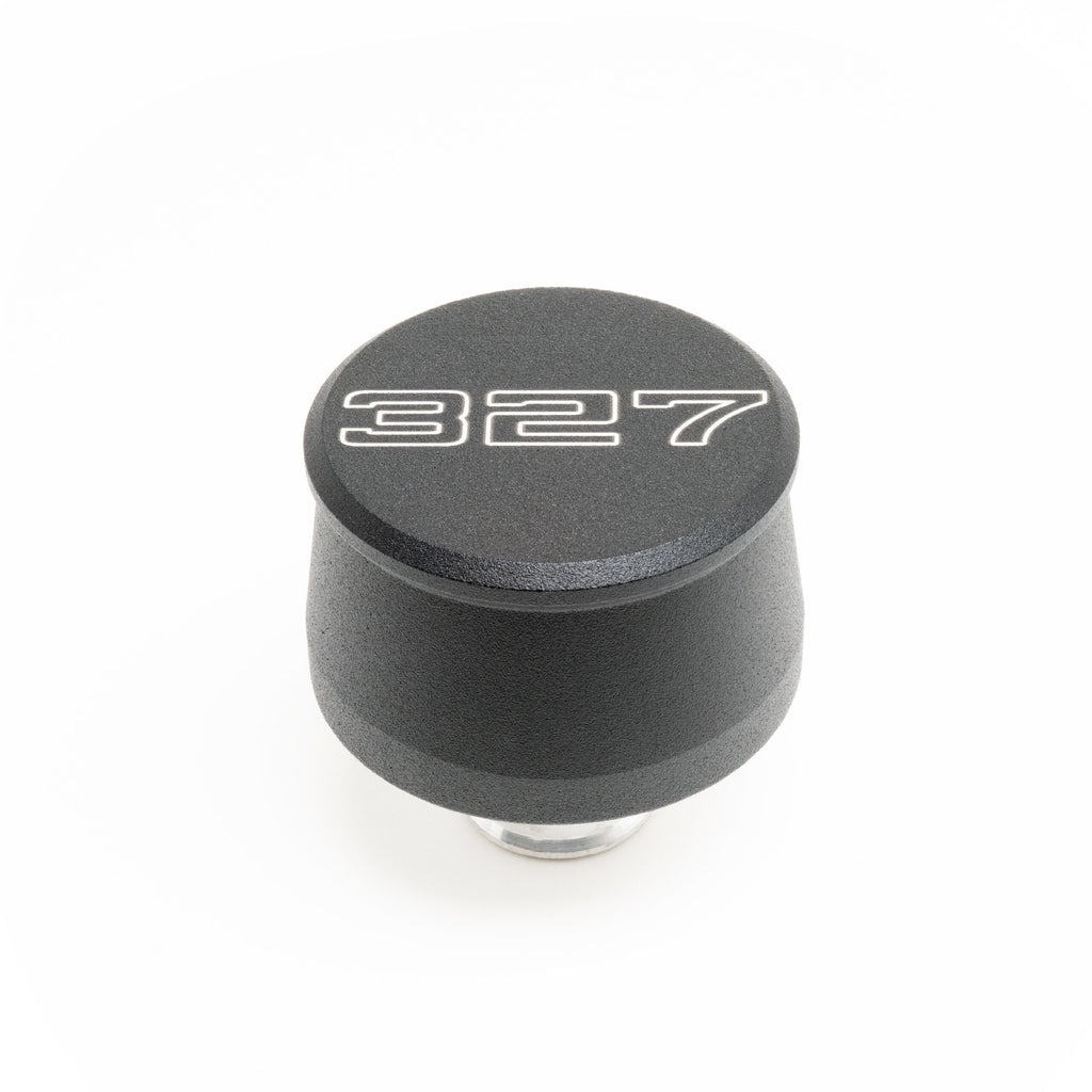 RACING POWER CO-PACKAGED R8207 Valve Cover Breather 327 Logo Black Each