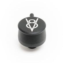 Load image into Gallery viewer, RACING POWER CO-PACKAGED R8340 Valve Cover Breather V8 Logo Black Each