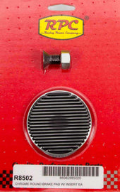 RACING POWER CO-PACKAGED R8502 Round Brake Pedal Chrome Steel