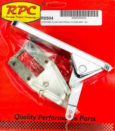RACING POWER CO-PACKAGED R8504 Floor Mount Gas Pedal Chrome