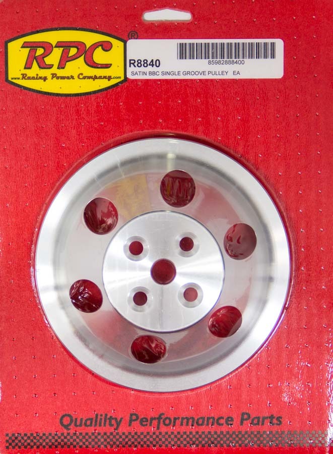 RACING POWER CO-PACKAGED R8840 BBC SWP Single Groove Upper Pulley