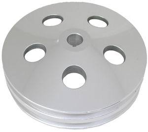 RACING POWER CO-PACKAGED R8847POL Polished Aluminum GM 2V Power Steering Pulley