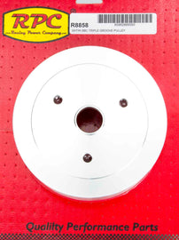 RACING POWER CO-PACKAGED R8858 SBC Triple Groove Lower Pulley SWP Satin
