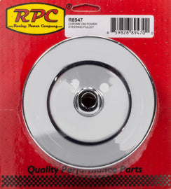 RACING POWER CO-PACKAGED R8947 GM Power Steering Pulley 2 Groove Chrome