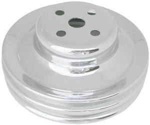RACING POWER CO-PACKAGED R8975 Chrome Ford 289 Water Pump 2V Pulley