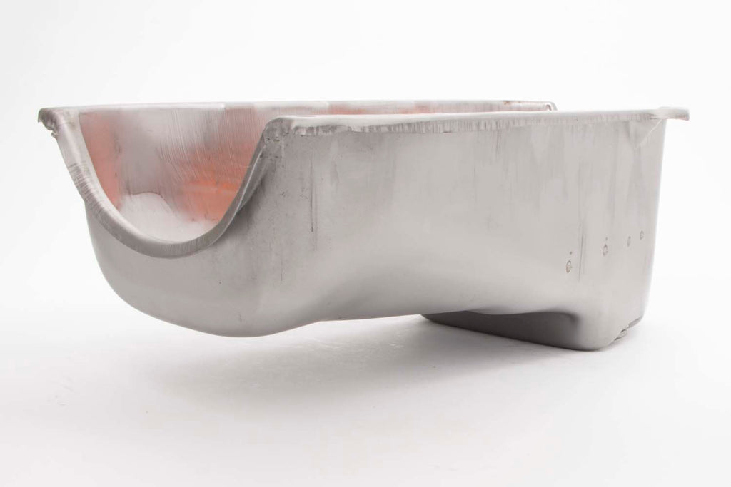 RACING POWER CO-PACKAGED R9005RAW 55-79 SBC Steel Stock Oil Pan Unplated