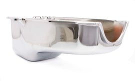 RACING POWER CO-PACKAGED R9092 80-85 SBC Steel Stock Oil Pan Chrome